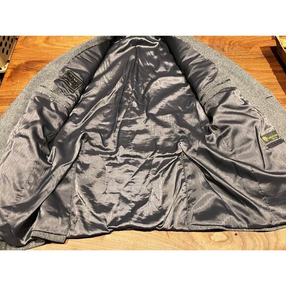 Jos. A. Bank 44L Mens Sports Coat Blazer Gray‎ Charcoal Wool Cashmere Italy - Picture 15 of 16